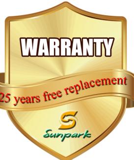 What warranties do Sunpark offer?